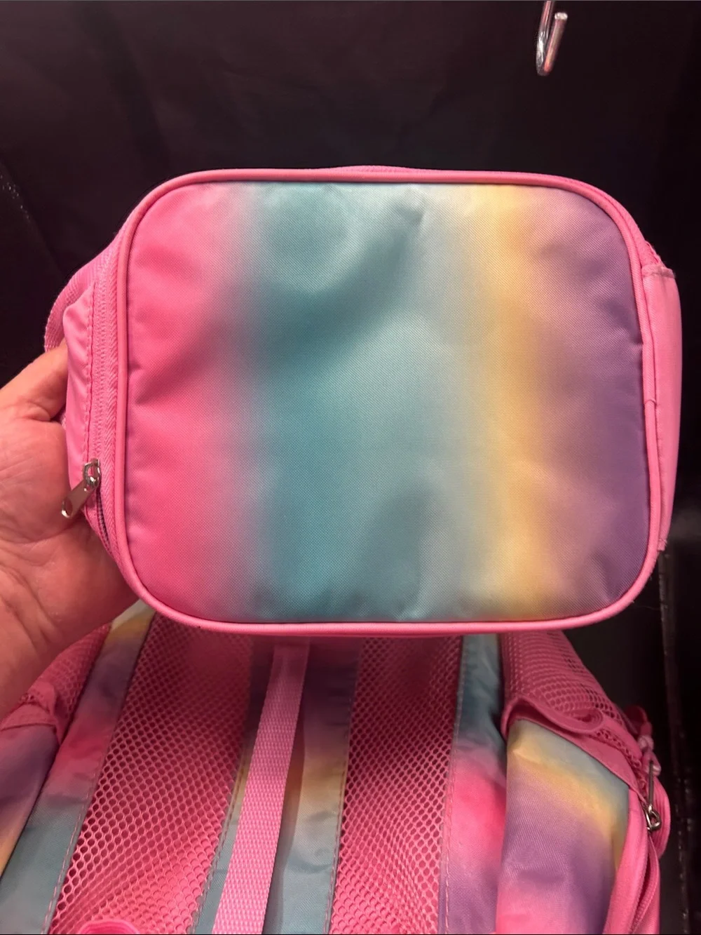 Kids Rainbow Pink Tie-Dye Backpack